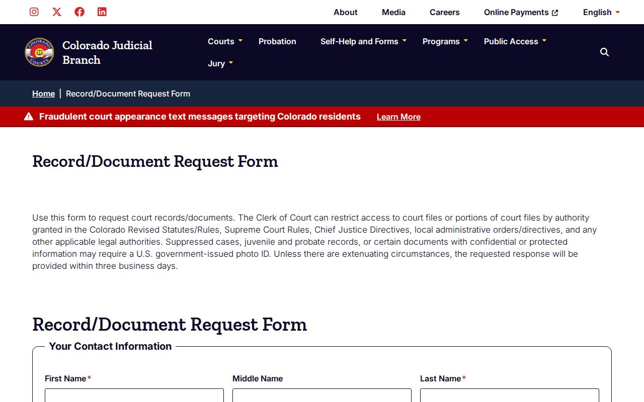 Boulder resident lookup Colorado court document request form