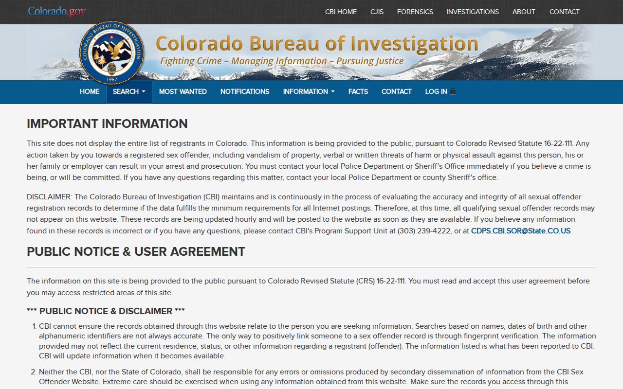 Boulder resident lookup Colorado sex-offender registry search