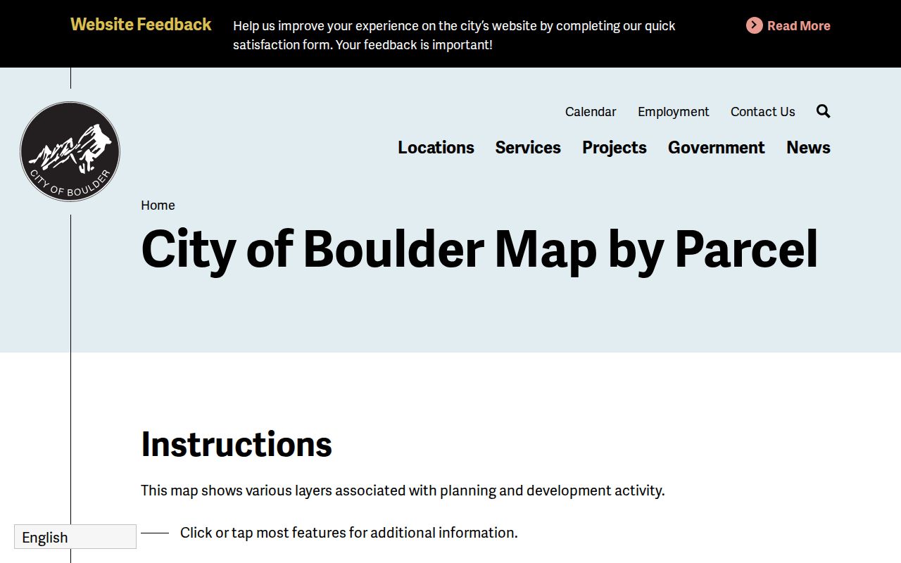 Boulder street directory City of Boulder eMapLink parcel report
